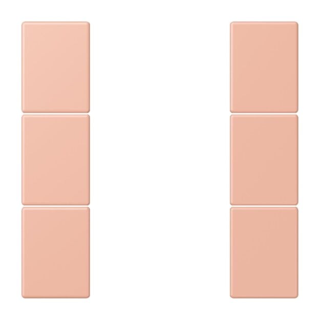 Jung LC503TSA231 Tastensatz 3-fach F50 LC32102 (Thermoplast lackiert) Rose Clair Les Couleurs® Le Corbusier