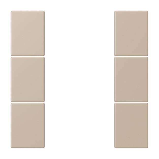 Jung LC503TSA243 Tastensatz 3-fach F50 LC32142 (Thermoplast lackiert) Ombre Naturelle Claire Les Couleurs® Le Corbusier