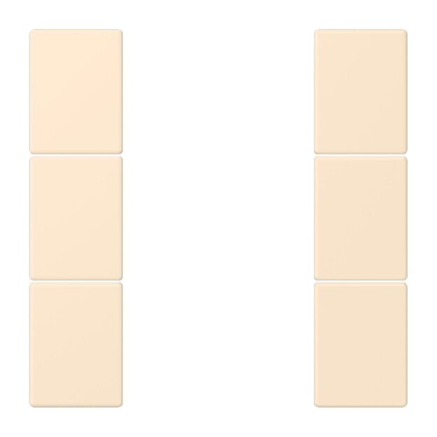 Jung LC503TSA245 Tastensatz 3-fach F50 LC4320B (Thermoplast lackiert) Blanc Ivoire Les Couleurs® Le Corbusier