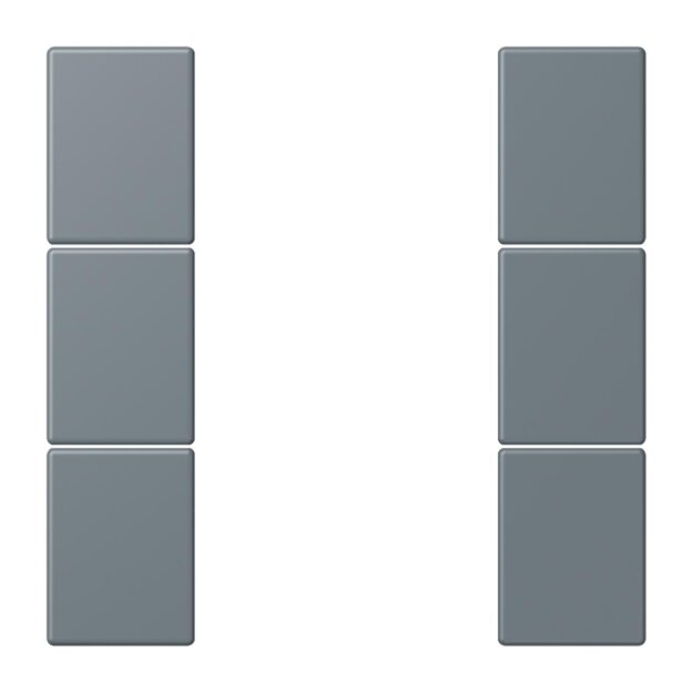 Jung LC503TSA251 Tastensatz 3-fach F50 LC4320H (Thermoplast lackiert) Gris 59 Les Couleurs® Le Corbusier