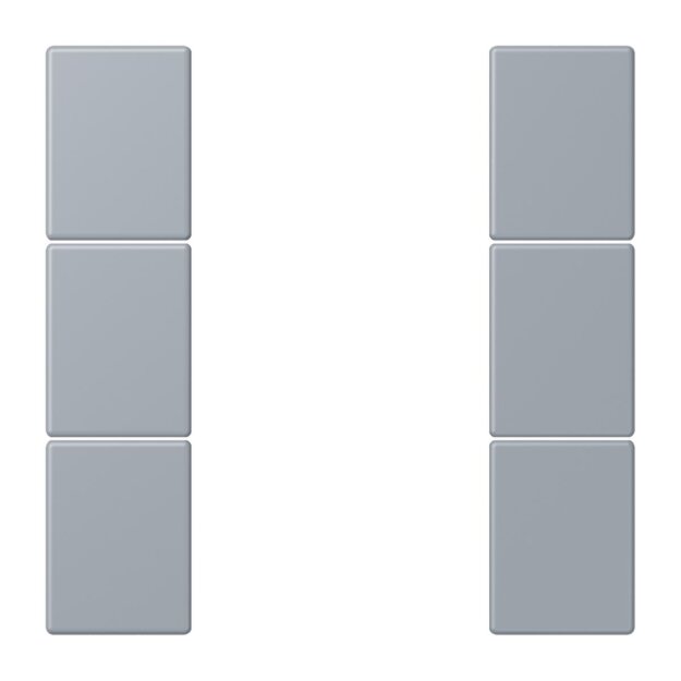 Jung LC503TSA257 Tastensatz 3-fach F50 LC4320O (Thermoplast lackiert) Gris Clair 59 Les Couleurs® Le Corbusier