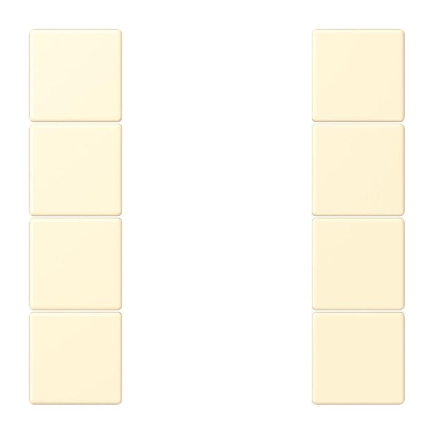 Jung LC504TSA201 Tastensatz 4-fach F50 LC32001 (Thermoplast lackiert) Blanc Les Couleurs® Le Corbusier