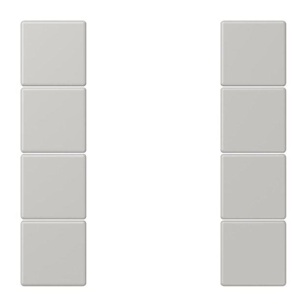 Jung LC504TSA205 Tastensatz 4-fach F50 LC32013 (Thermoplast lackiert) Gris Clair 31 Les Couleurs® Le Corbusier
