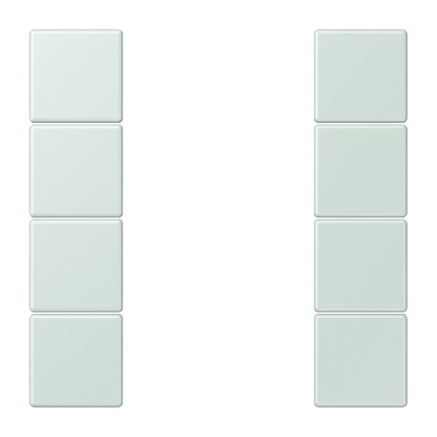 Jung LC504TSA215 Tastensatz 4-fach F50 LC32034 (Thermoplast lackiert) Céruléen Pale Les Couleurs® Le Corbusier