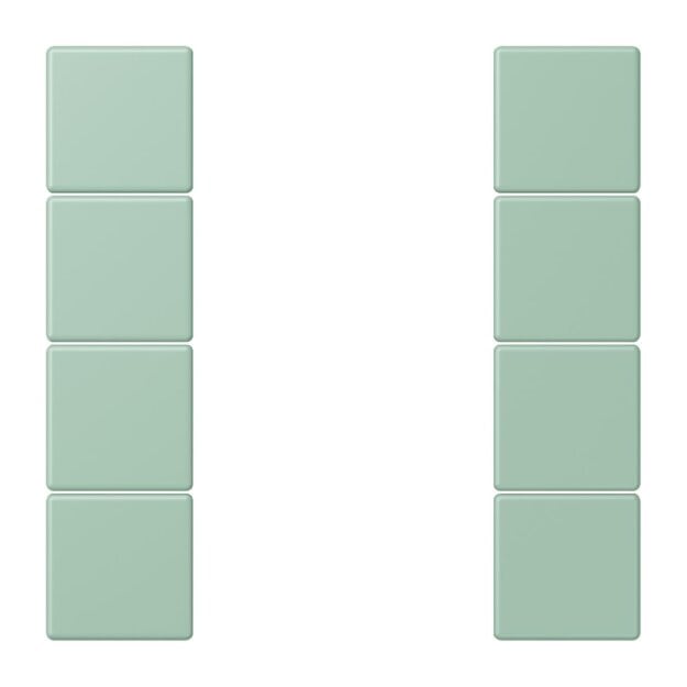 Jung LC504TSA217 Tastensatz 4-fach F50 LC32041 (Thermoplast lackiert) Vert Anglais Clair Les Couleurs® Le Corbusier