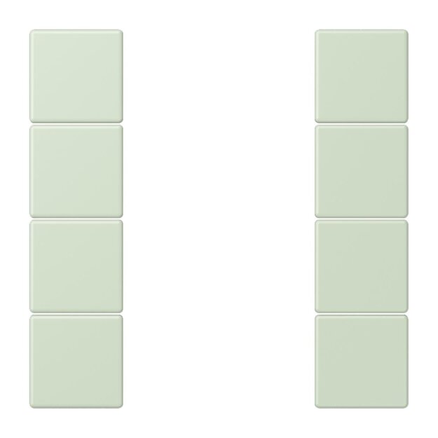 Jung LC504TSA218 Tastensatz 4-fach F50 LC32042 (Thermoplast lackiert) Vert Anglâis Pale Les Couleurs® Le Corbusier