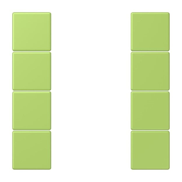 Jung LC504TSA221 Tastensatz 4-fach F50 LC32052 (Thermoplast lackiert) Vert Clair Les Couleurs® Le Corbusier