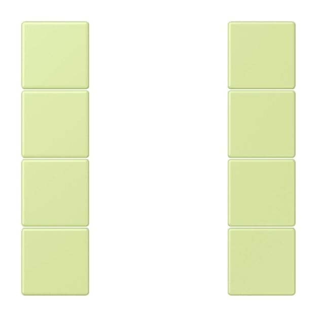Jung LC504TSA222 Tastensatz 4-fach F50 LC32053 (Thermoplast lackiert) Vert Jaune Clair Les Couleurs® Le Corbusier
