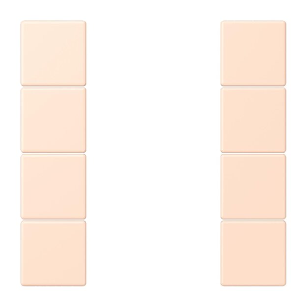 Jung LC504TSA228 Tastensatz 4-fach F50 LC32091 (Thermoplast lackiert) Rose Pâle Les Couleurs® Le Corbusier