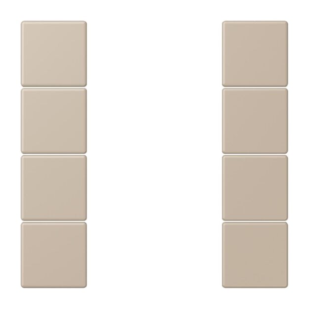 Jung LC504TSA243 Tastensatz 4-fach F50 LC32142 (Thermoplast lackiert) Ombre Naturelle Claire Les Couleurs® Le Corbusier