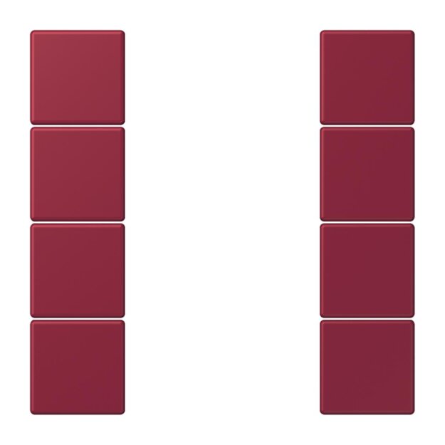 Jung LC504TSA255 Tastensatz 4-fach F50 LC4320M (Thermoplast lackiert) Le Rubis Les Couleurs® Le Corbusier