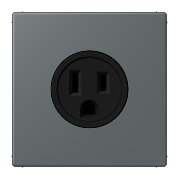Jung LC521-15202 Steckdose US-Norm NEMA 15 A LC32010 (Thermoplast lackiert) Gris Foncé 31 Les Couleurs® Le Corbusier