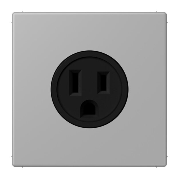 Jung LC521-15204 Steckdose US-Norm NEMA 15 A LC32012 (Thermoplast lackiert) Gris Moyen Les Couleurs® Le Corbusier