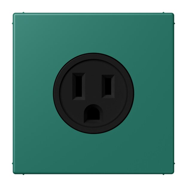 Jung LC521-15216 Steckdose US-Norm NEMA 15 A LC32040 (Thermoplast lackiert) Vert Anglais Les Couleurs® Le Corbusier