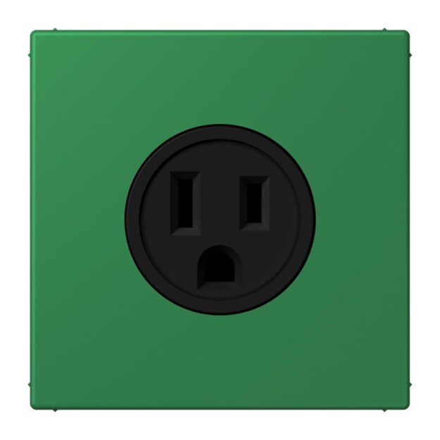 Jung LC521-15219 Steckdose US-Norm NEMA 15 A LC32050 (Thermoplast lackiert) Vert Foncé Les Couleurs® Le Corbusier