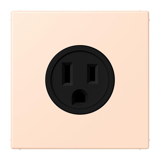 Jung LC521-15228 Steckdose US-Norm NEMA 15 A LC32091 (Thermoplast lackiert) Rose Pâle Les Couleurs® Le Corbusier