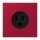 Jung LC521-15229 Steckdose US-Norm NEMA 15 A LC32100 (Thermoplast lackiert) Rouge Carmin Les Couleurs® Le Corbusier