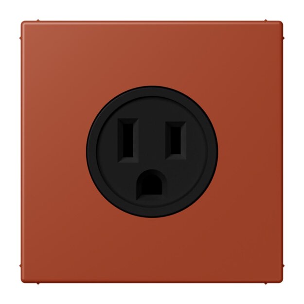 Jung LC521-15232 Steckdose US-Norm NEMA 15 A LC32110 (Thermoplast lackiert) LOcre Rouge Les Couleurs® Le Corbusier