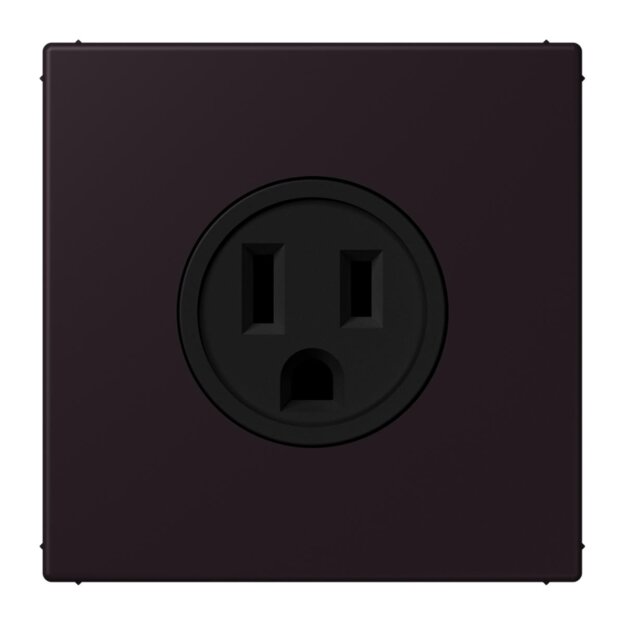 Jung LC521-15248 Steckdose US-Norm NEMA 15 A LC4320E (Thermoplast lackiert) Noir DIvoire Les Couleurs® Le Corbusier