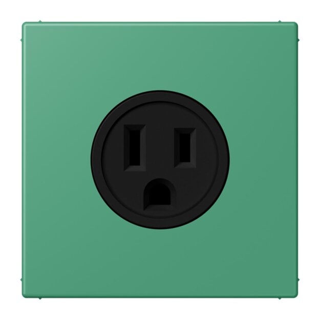 Jung LC521-15250 Steckdose US-Norm NEMA 15 A LC4320G (Thermoplast lackiert) Vert 59 Les Couleurs® Le Corbusier