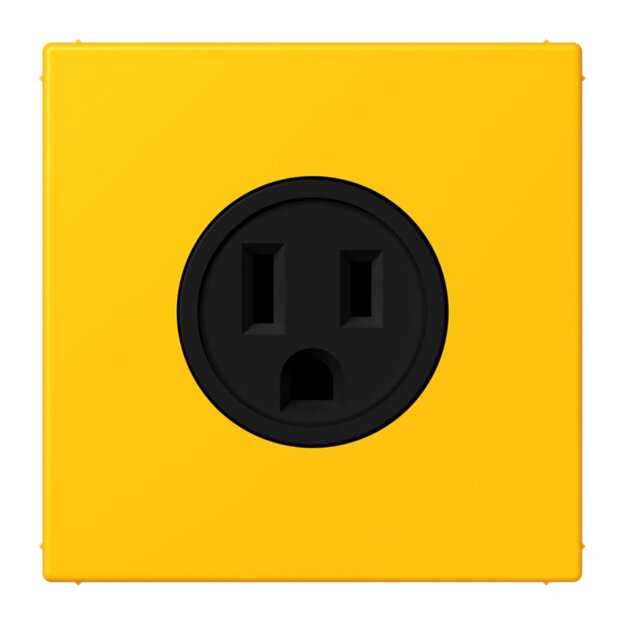 Jung LC521-15263 Steckdose US-Norm NEMA 15 A LC4320W (Thermoplast lackiert) Le Jaune Vif Les Couleurs® Le Corbusier