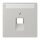 Jung LC969-1NAUA205 Abdeckung für IAE/UAE-Anschlussdosen 1 x 8-polig LC320 (Thermoplast lackiert) Gris Clair 31 Les Couleurs® Le Corbusier