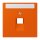 Jung LC969-1NAUA260 Abdeckung für IAE/UAE-Anschlussdosen 1 x 8-polig LC432 (Thermoplast lackiert) Orange Vif Les Couleurs® Le Corbusier