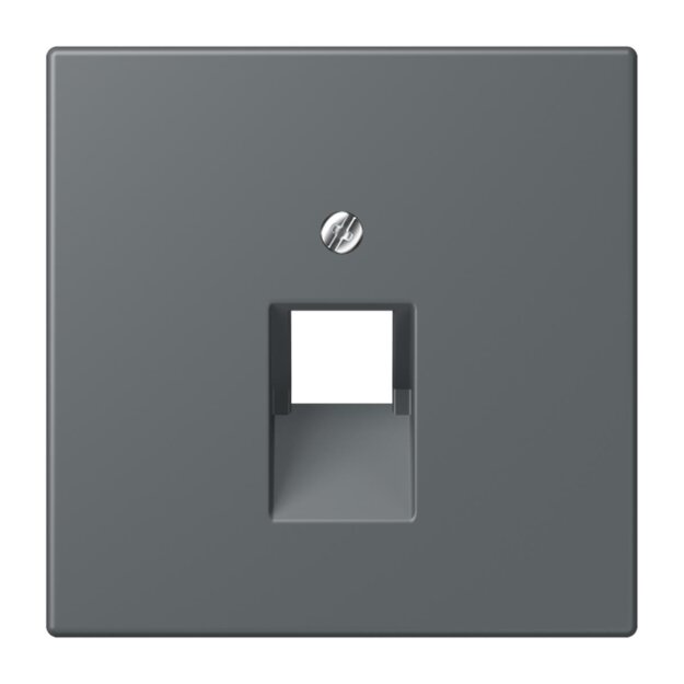 Jung LC969-1UA202 Abdeckung für IAE/UAE-Anschlussdosen 1 x 8-polig LC320 (Thermoplast lackiert) Gris Foncé 31 Les Couleurs® Le Corbusier
