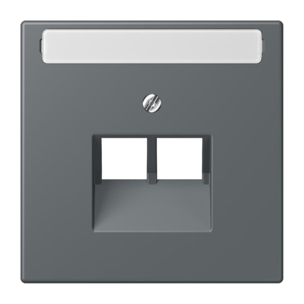 Jung LC969-2NAUA202 Abdeckung für IAE/UAE-Anschlussdosen 1 x 8-polig LC320 (Thermoplast lackiert) Gris Foncé 31 Les Couleurs® Le Corbusier