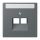 Jung LC969-2NAUA202 Abdeckung für IAE/UAE-Anschlussdosen 1 x 8-polig LC320 (Thermoplast lackiert) Gris Foncé 31 Les Couleurs® Le Corbusier