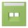 Jung LC969-2NAUA220 Abdeckung für IAE/UAE-Anschlussdosen 1 x 8-polig LC320 (Thermoplast lackiert) Vert 31 Les Couleurs® Le Corbusier