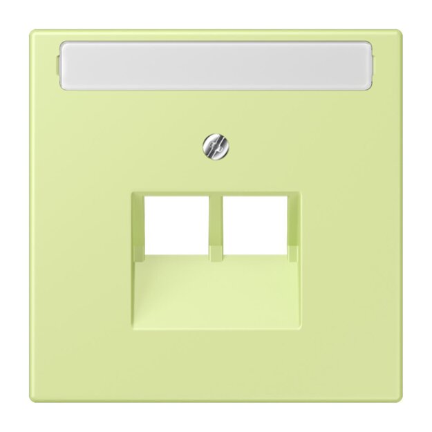 Jung LC969-2NAUA222 Abdeckung für IAE/UAE-Anschlussdosen 1 x 8-polig LC320 (Thermoplast lackiert) Vert Jaune Clair Les Couleurs® Le Corbusier