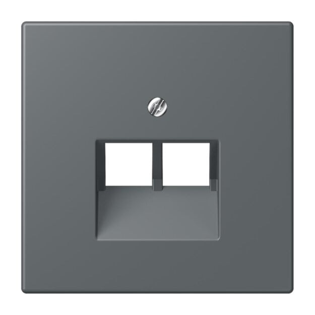 Jung LC969-2UA202 Abdeckung für IAE/UAE-Anschlussdosen 1 x 8-polig LC320 (Thermoplast lackiert) Gris Foncé 31 Les Couleurs® Le Corbusier