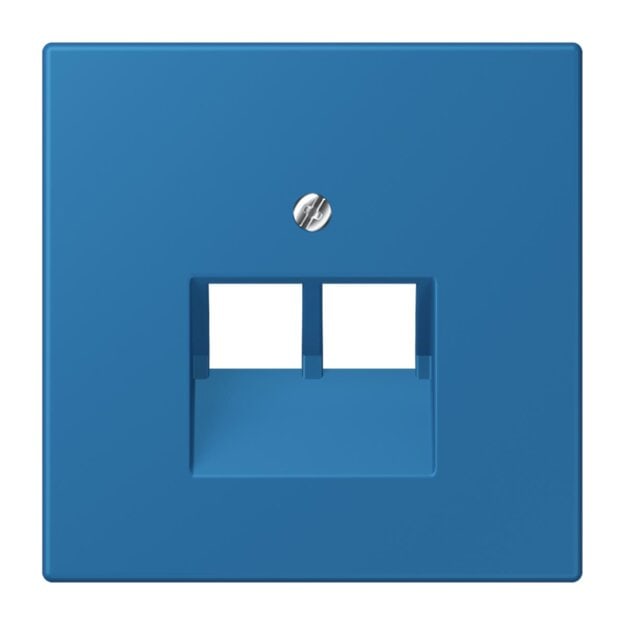 Jung LC969-2UA211 Abdeckung für IAE/UAE-Anschlussdosen 1 x 8-polig LC320 (Thermoplast lackiert) Bleu Céruléen 31 Les Couleurs® Le Corbusier