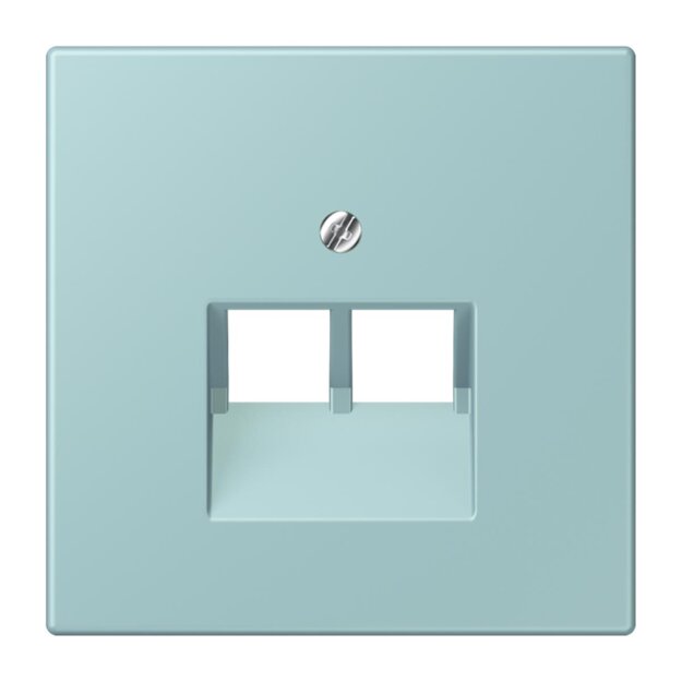 Jung LC969-2UA214 Abdeckung für IAE/UAE-Anschlussdosen 1 x 8-polig LC320 (Thermoplast lackiert) Céruléen Clair Les Couleurs® Le Corbusier