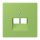 Jung LC969-2UA220 Abdeckung für IAE/UAE-Anschlussdosen 1 x 8-polig LC320 (Thermoplast lackiert) Vert 31 Les Couleurs® Le Corbusier