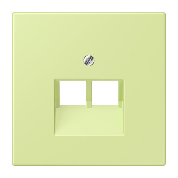 Jung LC969-2UA222 Abdeckung für IAE/UAE-Anschlussdosen 1 x 8-polig LC320 (Thermoplast lackiert) Vert Jaune Clair Les Couleurs® Le Corbusier