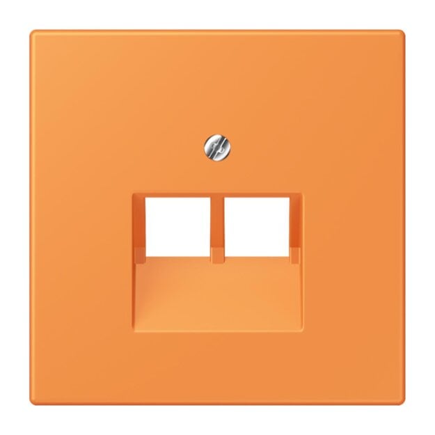 Jung LC969-2UA225 Abdeckung für IAE/UAE-Anschlussdosen 1 x 8-polig LC320 (Thermoplast lackiert) Orange Clair Les Couleurs® Le Corbusier