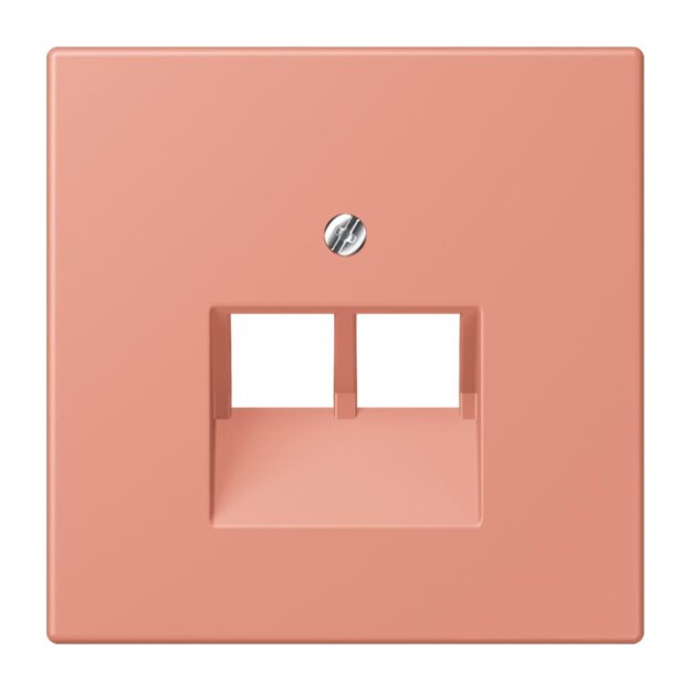 Jung LC969-2UA233 Abdeckung für IAE/UAE-Anschlussdosen 1 x 8-polig LC321 (Thermoplast lackiert) LOcre Rouge Moyen Les Couleurs® Le Corbusier
