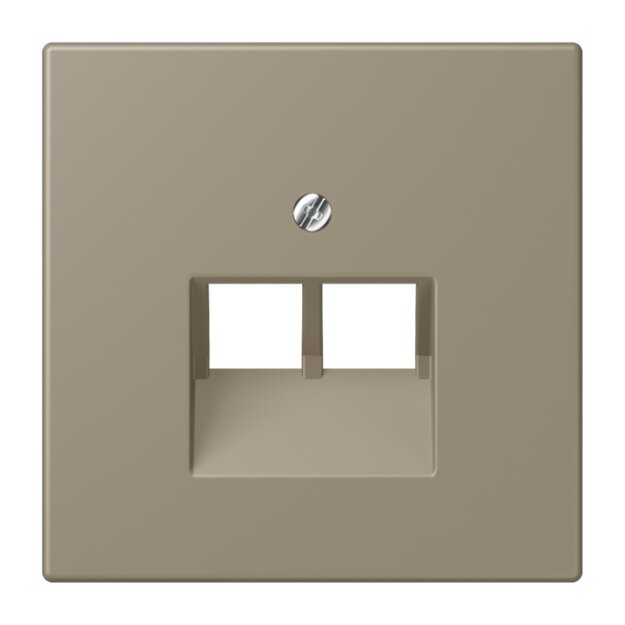 Jung LC969-2UA242 Abdeckung für IAE/UAE-Anschlussdosen 1 x 8-polig LC321 (Thermoplast lackiert) Ombre Naturelle Moyenne Les Couleurs® Le Corbusier