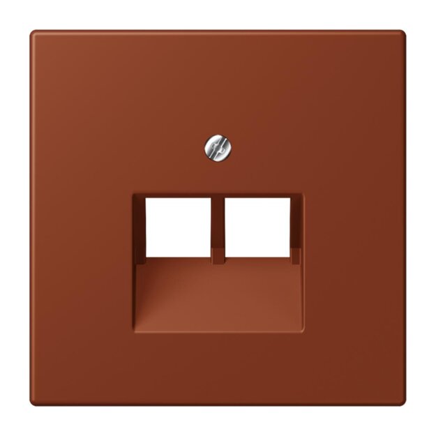 Jung LC969-2UA247 Abdeckung für IAE/UAE-Anschlussdosen 1 x 8-polig LC432 (Thermoplast lackiert) Terre Sienne Brûlée 59 Les Couleurs® Le Corbusier