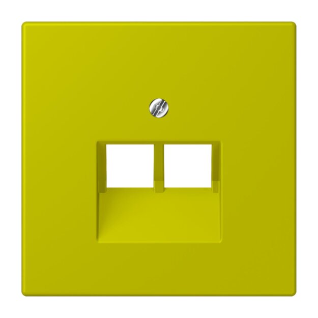 Jung LC969-2UA249 Abdeckung für IAE/UAE-Anschlussdosen 1 x 8-polig LC432 (Thermoplast lackiert) Vert Olive Vif Les Couleurs® Le Corbusier