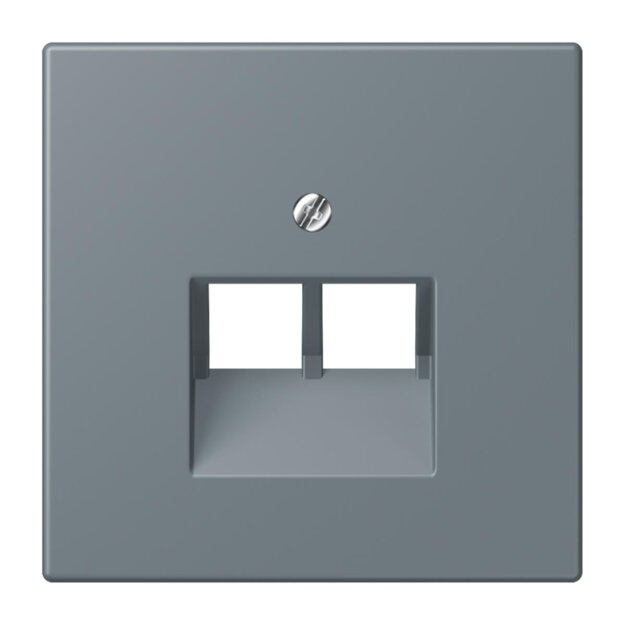 Jung LC969-2UA251 Abdeckung für IAE/UAE-Anschlussdosen 1 x 8-polig LC432 (Thermoplast lackiert) Gris 59 Les Couleurs® Le Corbusier