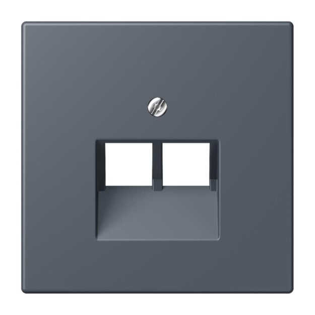 Jung LC969-2UA262 Abdeckung für IAE/UAE-Anschlussdosen 1 x 8-polig LC432 (Thermoplast lackiert) Gris Fonce 59 Les Couleurs® Le Corbusier