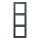 Jung LC983262 Rahmen 3-fach LC4320U (Duroplast lackiert) Gris Fonce 59 Les Couleurs® Le Corbusier
