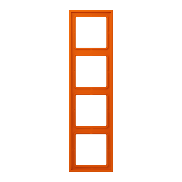 Jung LC984260 Rahmen 4-fach LC4320S (Duroplast lackiert) Orange Vif Les Couleurs® Le Corbusier