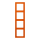 Jung LC984260 Rahmen 4-fach LC4320S (Duroplast lackiert) Orange Vif Les Couleurs® Le Corbusier