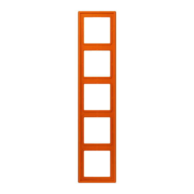 Jung LC985260 Rahmen 5-fach LC4320S (Duroplast lackiert) Orange Vif Les Couleurs® Le Corbusier