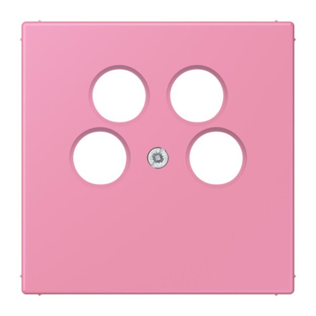Jung LC990-4SAT2246 Abdeckung für 4-Loch SAT-TV-Steckdose (Ankaro) LC4 (Thermoplast) Rose Vif Les Couleurs® Le Corbusier