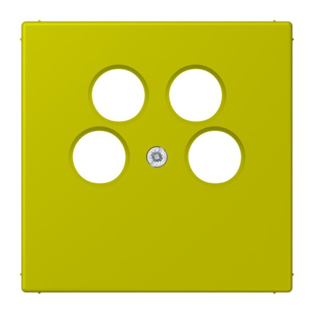 Jung LC990-4SAT2249 Abdeckung für 4-Loch SAT-TV-Steckdose (Ankaro) LC4 (Thermoplast) Vert Olive Vif Les Couleurs® Le Corbusier